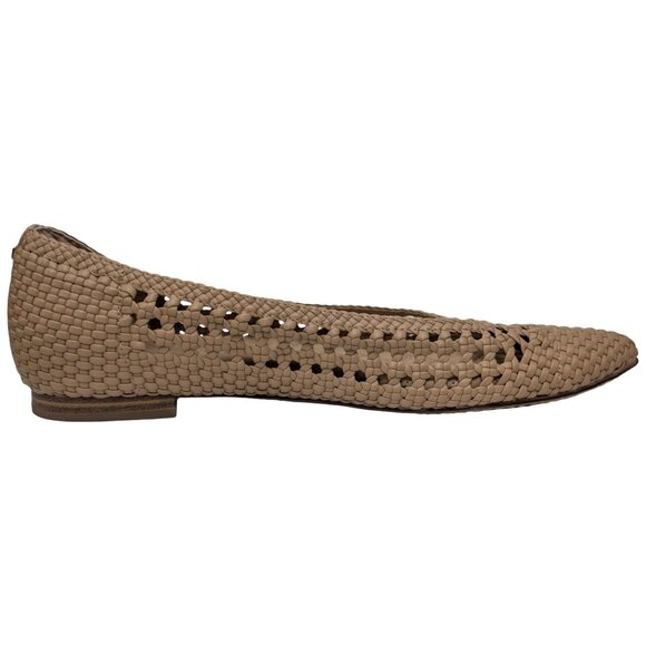 Birdies Goldfinch Woven Flats Womens Beige Slip On Shoes Leather Lined Size 8 - Picture 3 of 11